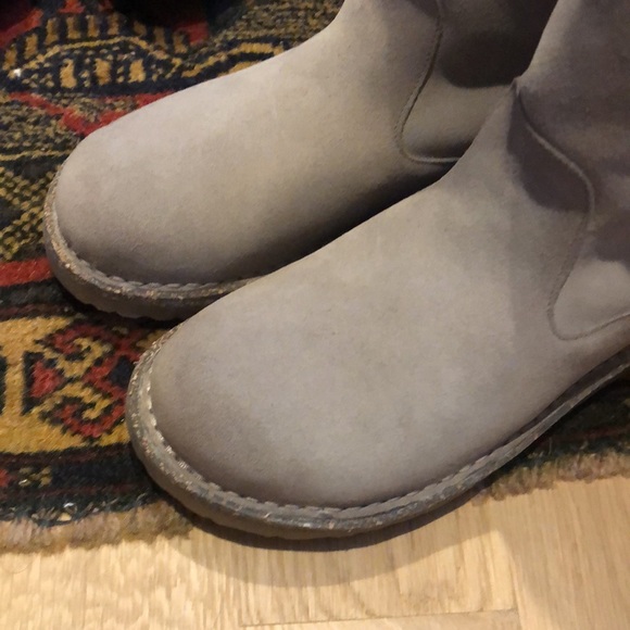 Birkenstock Uppsala Shearling Gray Taupe/Soft Pink NEW IN BOX 7 US/38 EU - Picture 8 of 14